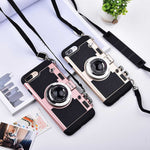 3D' Retro Camera Cases With Lanyard Strap - flexedcase