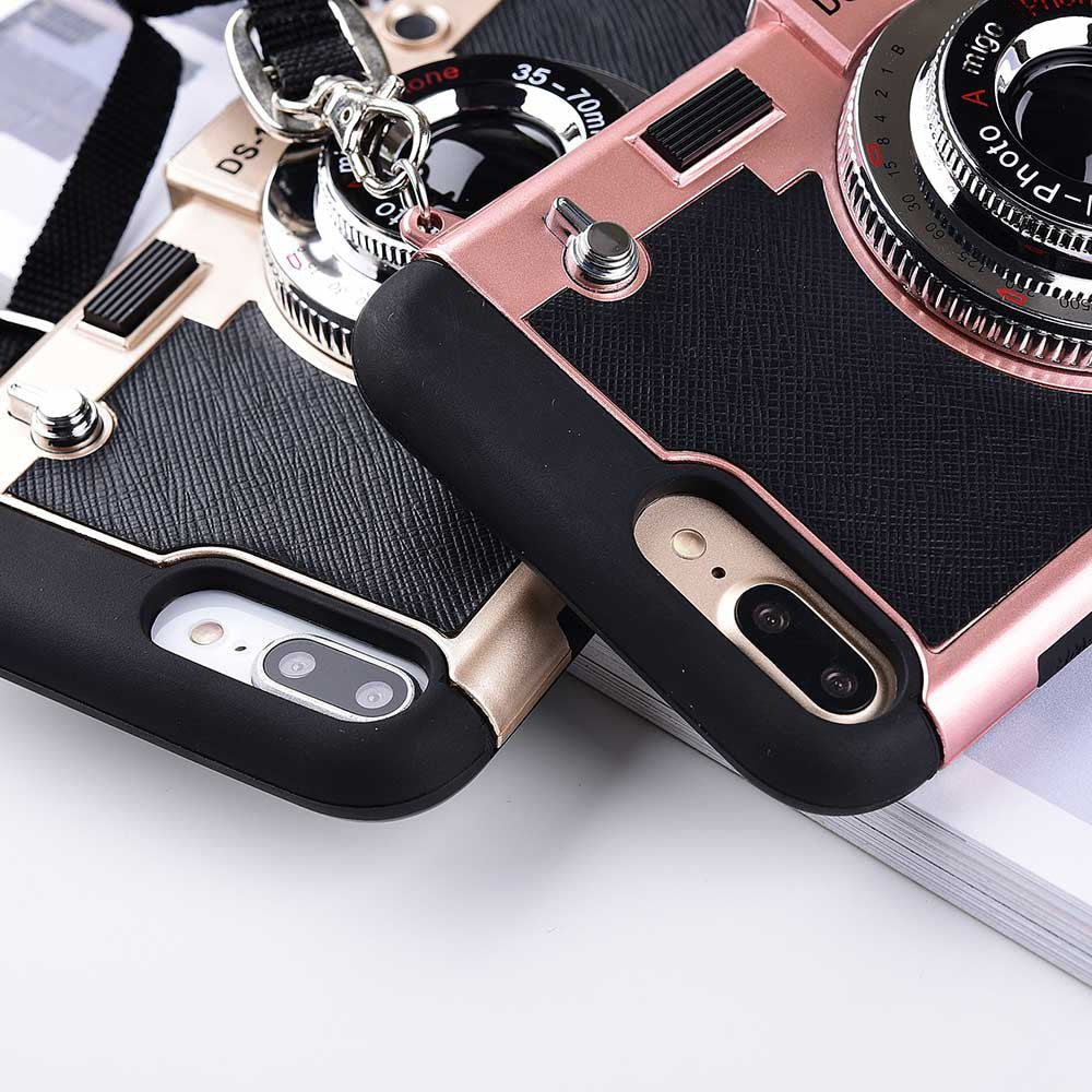 3D' Retro Camera Cases With Lanyard Strap - flexedcase
