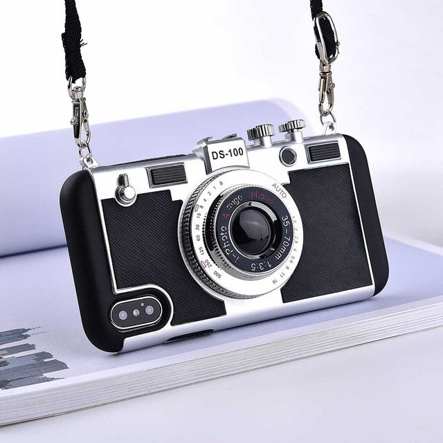 3D' Retro Camera Cases With Lanyard Strap - flexedcase