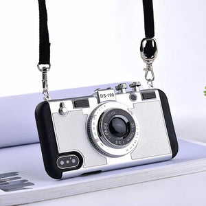 3D' Retro Camera Cases With Lanyard Strap - flexedcase