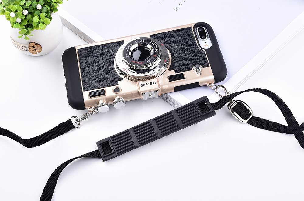 3D' Retro Camera Cases With Lanyard Strap - flexedcase