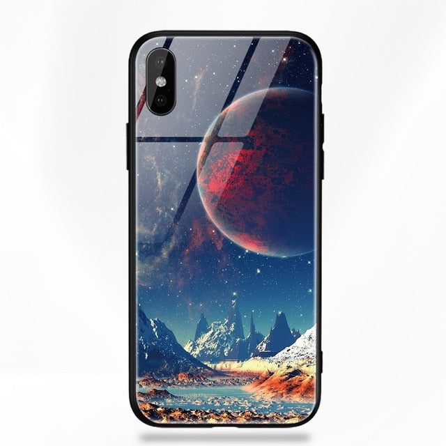 Stars Space Tempered Glass Case - flexedcase