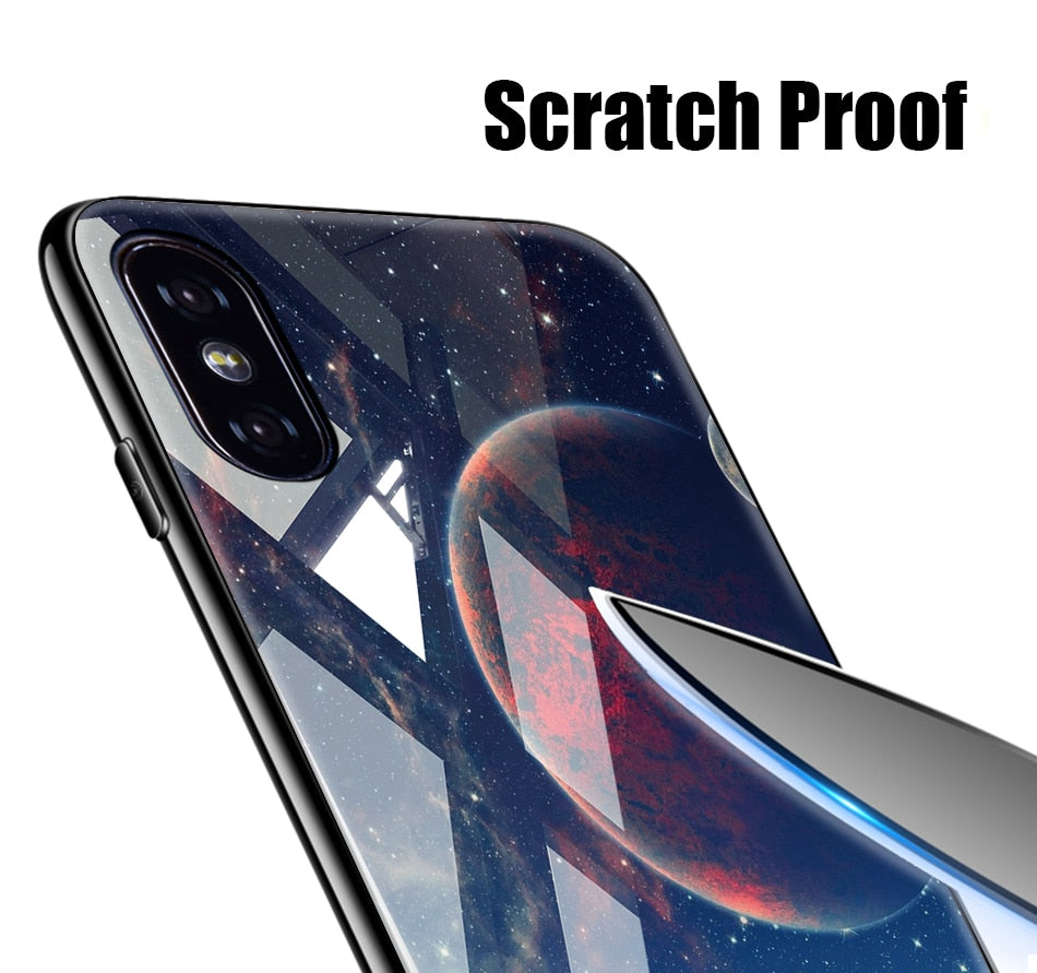 Stars Space Tempered Glass Case - flexedcase