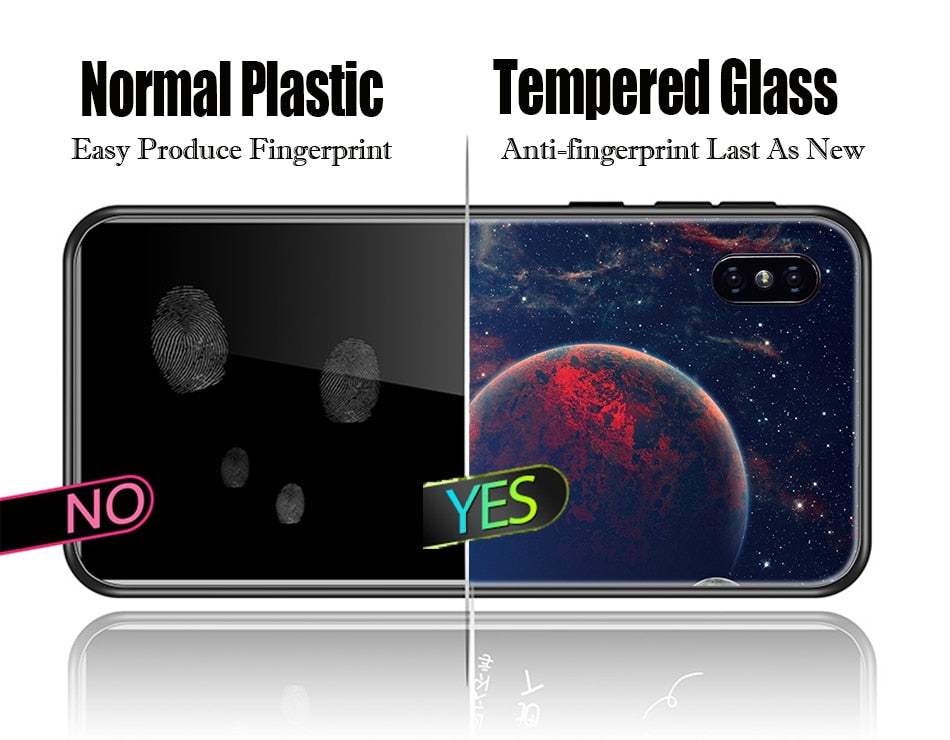 Stars Space Tempered Glass Case - flexedcase