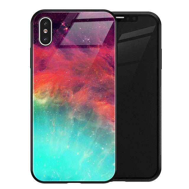 Stars Space Tempered Glass Case - flexedcase