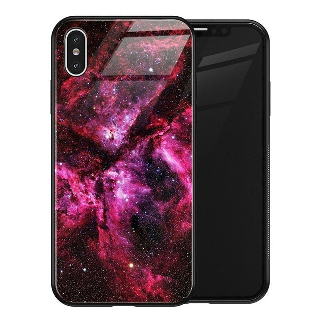 Stars Space Tempered Glass Case - flexedcase