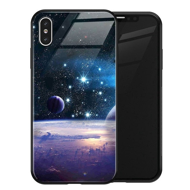 Stars Space Tempered Glass Case - flexedcase