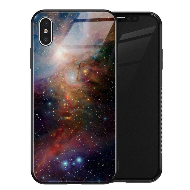 Stars Space Tempered Glass Case - flexedcase
